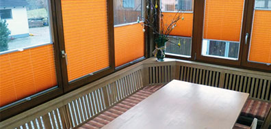 Plissees Wintergarten